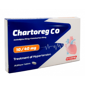 CHARTOREG CO 10 / 40 MG ( AMLODIPINE / TELMISARTAN ) 28 BILAYER TABLETS
